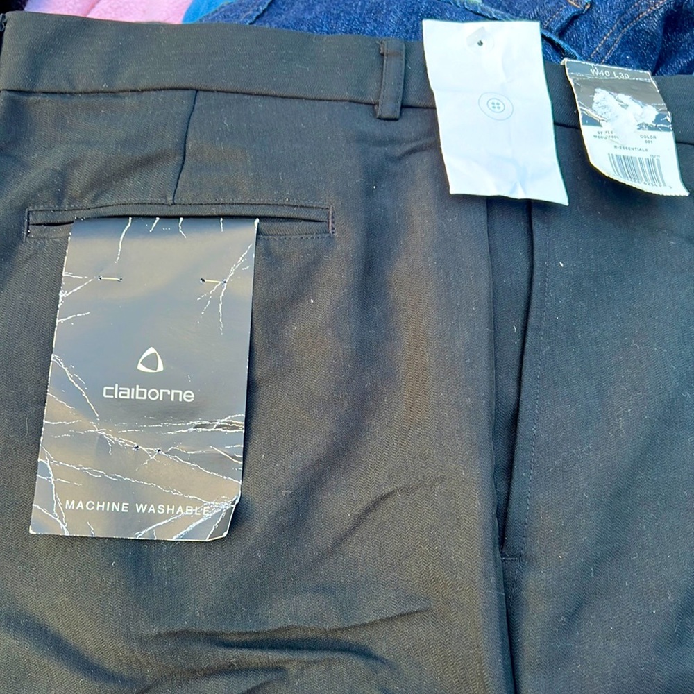 Mens, Claiborne black slacks